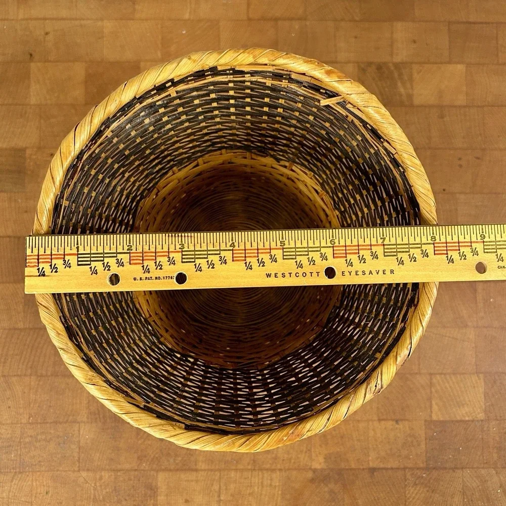 Vintage MCM Wicker Rattan Woven 6